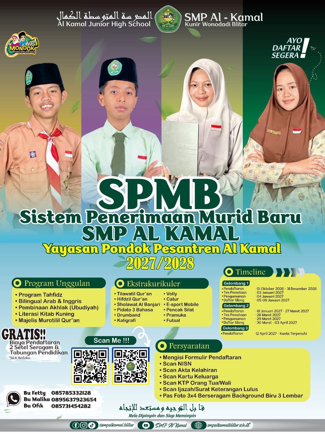 SISTEM PENERIMAAN MURID BARU SMP AL KAMAL BLITAR 2027/2028